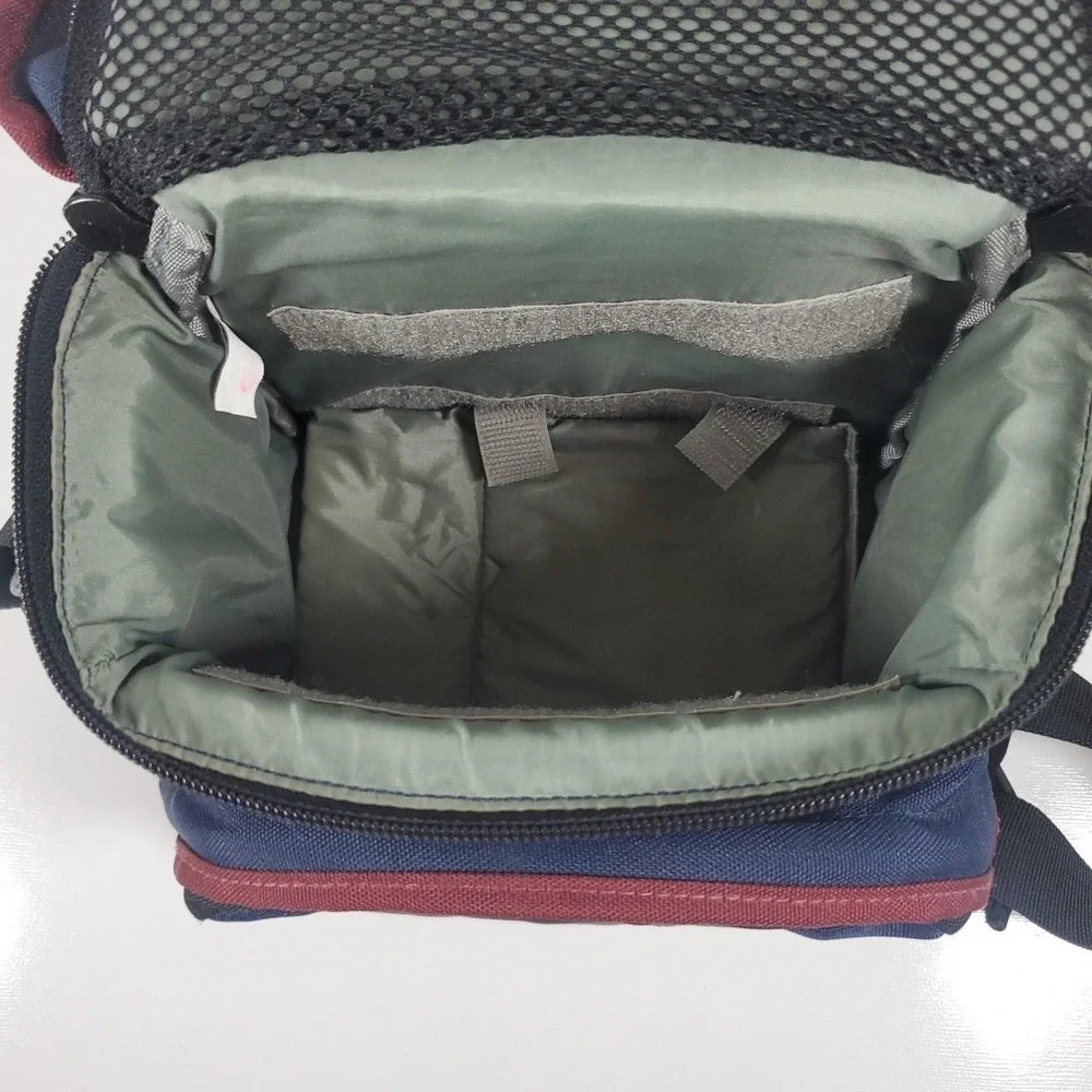 Lowe-Pro Mini Magnum Camera Bag Blue & Red Vintage Shoulder Bag w/ Strap